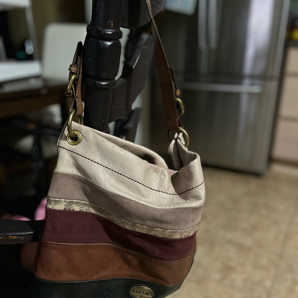 Fossil Multicolor Leather Shoulder Bag
